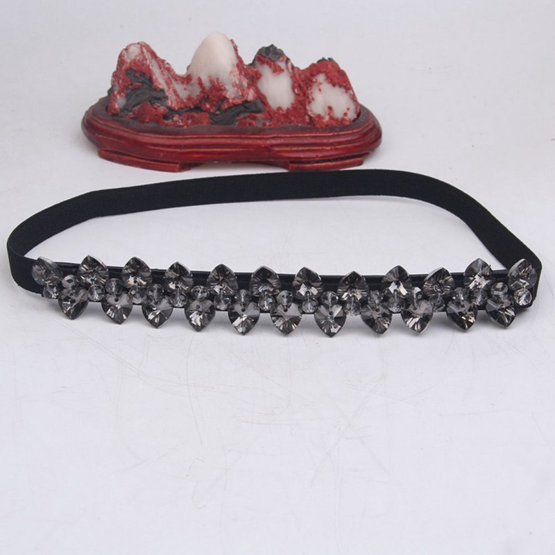 Ženska sjajna haljina u obliku srca s kristalima od vještačkih dijamanata, elastični remen za žene, dodaci za odjeću u struku