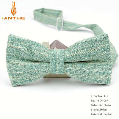 Ianthe Muške potpuno nove vintage pruge Jednobojne vjenčane leptir mašne za muškarce Vestido Gravatas Kravata mladoženja Modne leptir leptir mašne