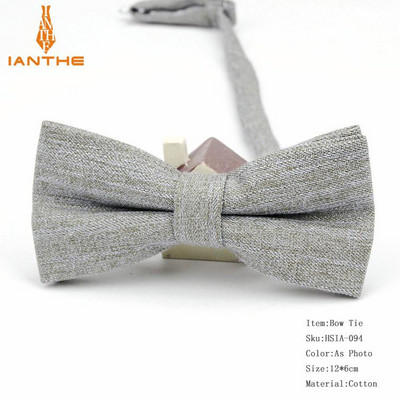 Ianthe Muške potpuno nove vintage pruge Jednobojne vjenčane leptir mašne za muškarce Vestido Gravatas Kravata mladoženja Modne leptir leptir mašne