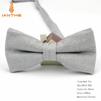 Ianthe Muške potpuno nove vintage pruge Jednobojne vjenčane leptir mašne za muškarce Vestido Gravatas Kravata mladoženja Modne leptir leptir mašne