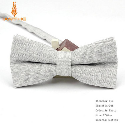 Ianthe Muške potpuno nove vintage pruge Jednobojne vjenčane leptir mašne za muškarce Vestido Gravatas Kravata mladoženja Modne leptir leptir mašne