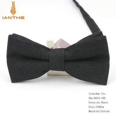 Ianthe Muške potpuno nove vintage pruge Jednobojne vjenčane leptir mašne za muškarce Vestido Gravatas Kravata mladoženja Modne leptir leptir mašne