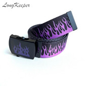 Novi stil s uzorkom plamena, muškarci, žene, uniseks, obični remeni s tkanjem, visokokvalitetni najlonski remeni, modni muški remen za traperice, dulji od 130 cm