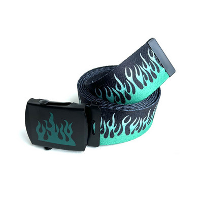 Novi stil s uzorkom plamena, muškarci, žene, uniseks, obični remeni s tkanjem, visokokvalitetni najlonski remeni, modni muški remen za traperice, dulji od 130 cm