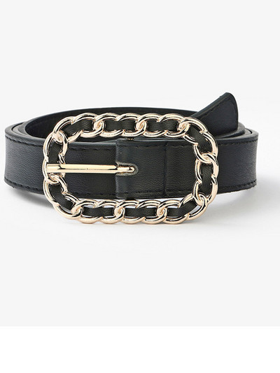 Naiste must sulamist kett pannal vöörihm Vintage PU-nahast rihmad Teksad Kleit vabaaja suve dekoratiivsed vöörihmad naistele