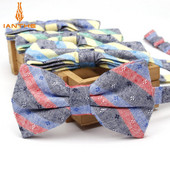 Ianthe meeste uhiuued vintage triibulised pulmakikilipsud mehele Vestido Gravatas peigmehe kaelaside liblikas moe puuvillased kikilipsud