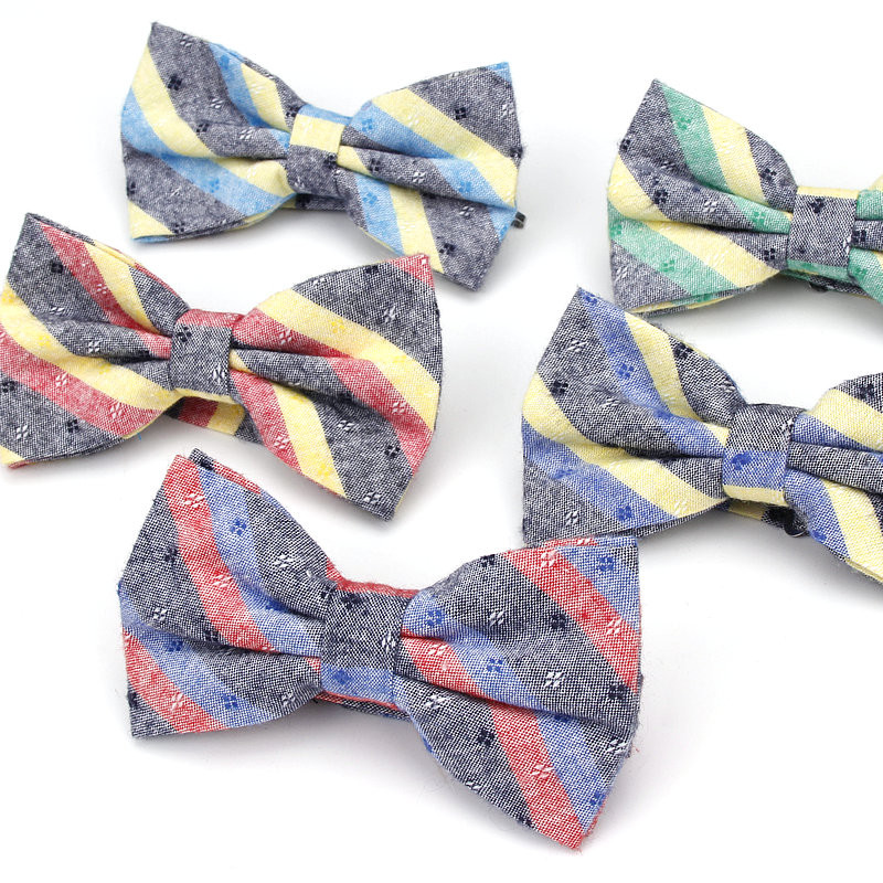 Ianthe meeste uhiuued vintage triibulised pulmakikilipsud mehele Vestido Gravatas peigmehe kaelaside liblikas moe puuvillased kikilipsud