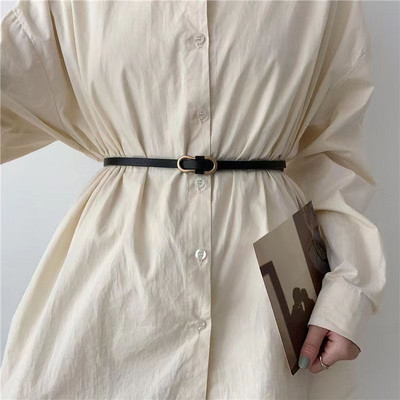 Tanki remen s podesivim čvorom, ženski visokokvalitetni dugi remen od meke pu kože, jakna s metalnom kopčom, ženski remen za haljine x645