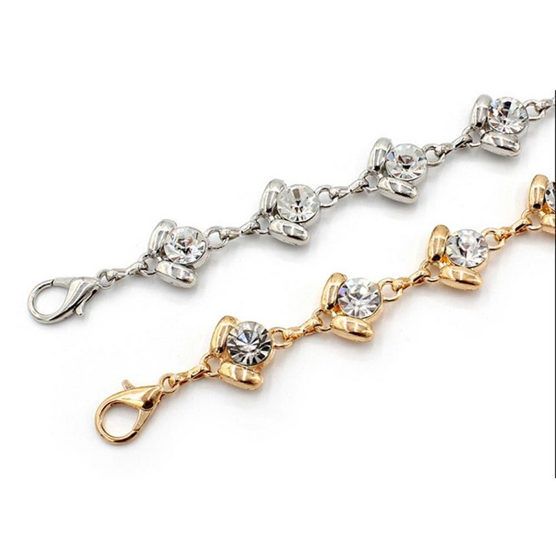 Ženski elegantni kristalno zlatno srebrni metalni lančani remen Ženski vještački dijamant Tanki tanki dugi remen Bling sjajna ženska haljina Dekorirani pojas