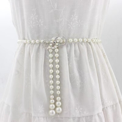 Biserna haljina s lancem oko struka Ženski lanac oko struka Korejski modni leptir Retro ukrasni tanki remen oko struka cinturones para mujer Poklon