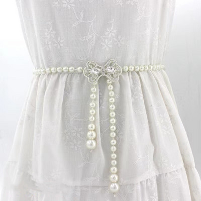 Biserna haljina s lancem oko struka Ženski lanac oko struka Korejski modni leptir Retro ukrasni tanki remen oko struka cinturones para mujer Poklon