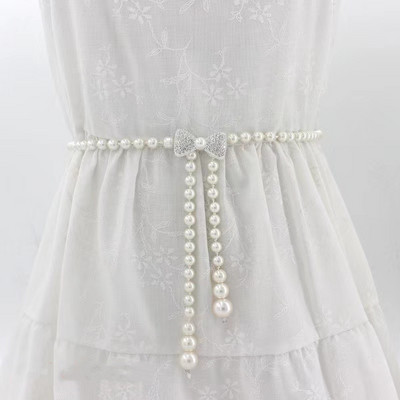 Biserna haljina s lancem oko struka Ženski lanac oko struka Korejski modni leptir Retro ukrasni tanki remen oko struka cinturones para mujer Poklon