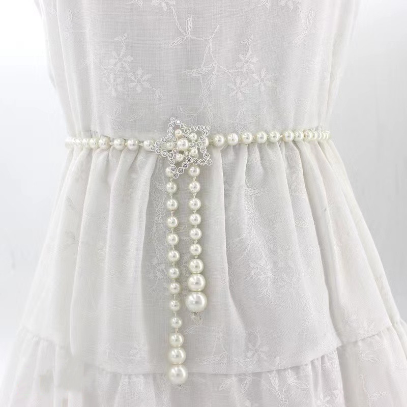 Biserna haljina s lancem oko struka Ženski lanac oko struka Korejski modni leptir Retro ukrasni tanki remen oko struka cinturones para mujer Poklon