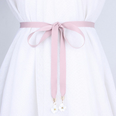 Lilled riidest paelkangast naiste vööd kleidi jaoks suvine sõlmitud vöökoht naiste naiste naiste konset vöörihm