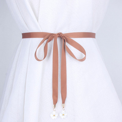 Lilled riidest paelkangast naiste vööd kleidi jaoks suvine sõlmitud vöökoht naiste naiste naiste konset vöörihm