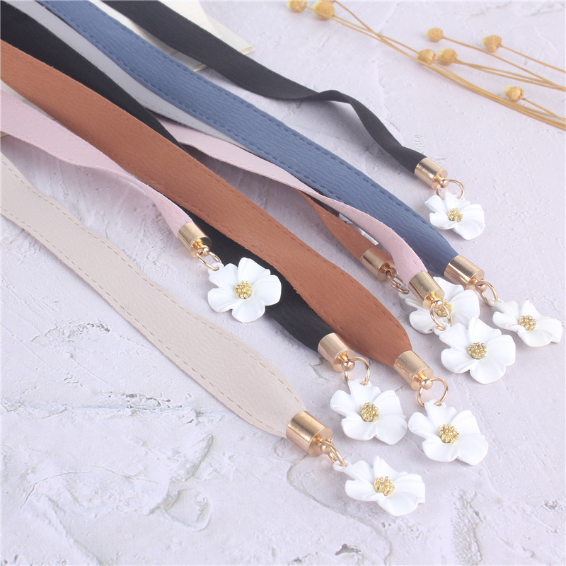 Lilled riidest paelkangast naiste vööd kleidi jaoks suvine sõlmitud vöökoht naiste naiste naiste konset vöörihm