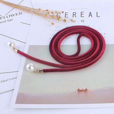 Elegantiško audinio aksominis moteriškas juosmens diržas korsetas kutas mazgas virvė moteriškas vintažinis perlų dirželis, moteriškas plonas stygas