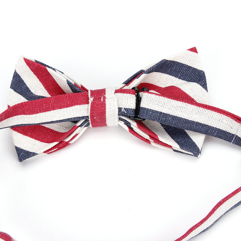 Ianthe meeste mood pidulik linane triibuline kikilips Klassikalised kikilipsud värvilised liblikaga pulmapidu lemmikloomade kikilips smoking kaelalipsud