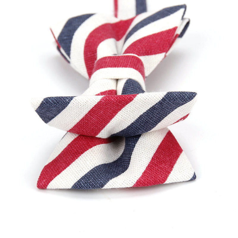 Ianthe meeste mood pidulik linane triibuline kikilips Klassikalised kikilipsud värvilised liblikaga pulmapidu lemmikloomade kikilips smoking kaelalipsud