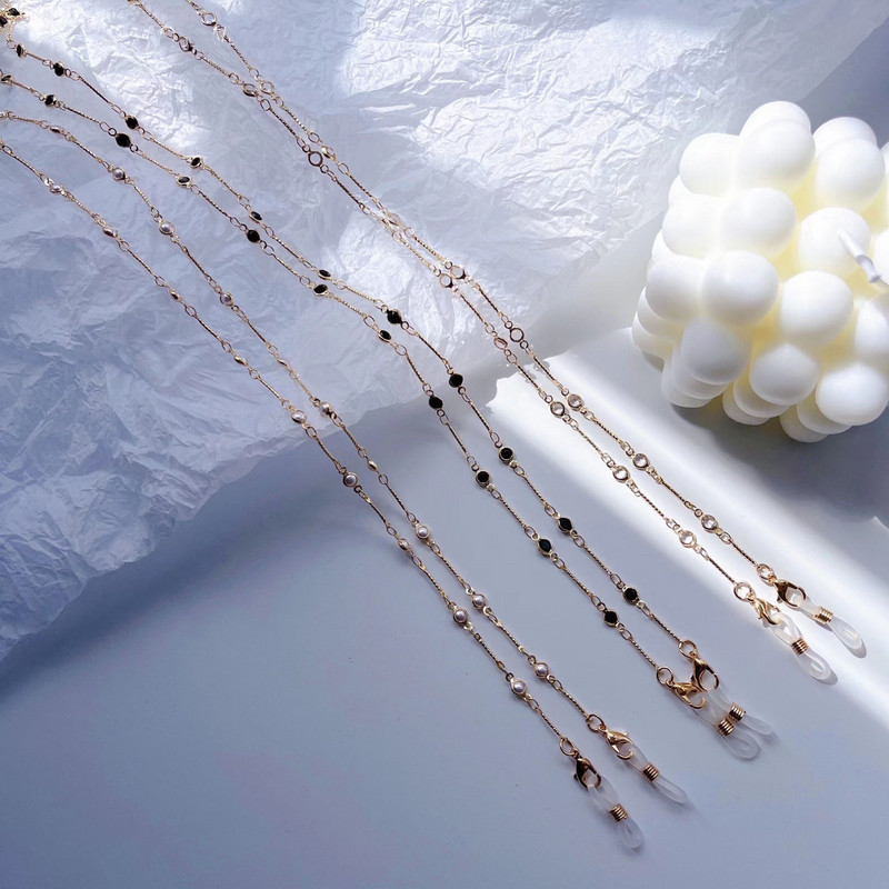 Modni ljetni lanac za naočale s perlama za žene Luksuzne sunčane naočale Držač remena za masku Ogrlice Naočale Nakit oko vrata Korejski