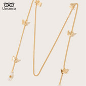 Zlatni lanac s naočalama za žene Slatki leptir s privjeskom Maska Sunčane naočale Lanci Protuklizna uzica Uže Naočale Nakit Dodaci