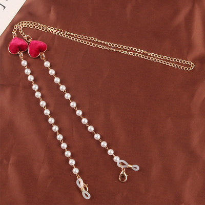 Modni lančići za maske Lanac za naočale u obliku srca za žene Retro metalne sunčane naočale Trake za naočale Držač uzice Remen za oko vrata Poklon