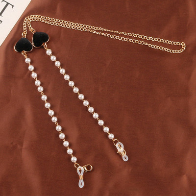 Modni lančići za maske Lanac za naočale u obliku srca za žene Retro metalne sunčane naočale Trake za naočale Držač uzice Remen za oko vrata Poklon