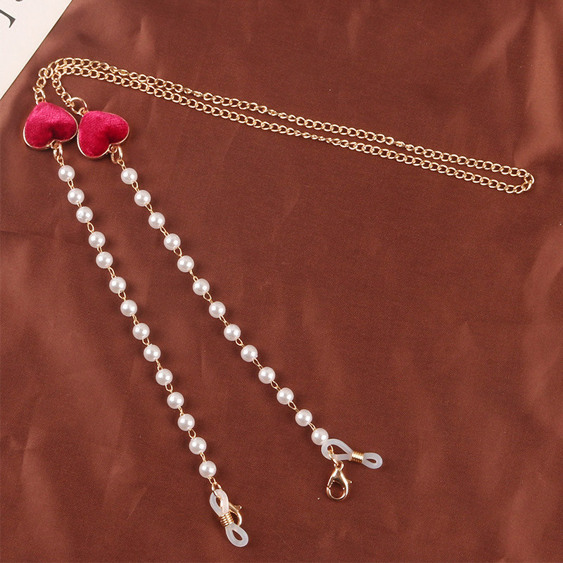 Modni lančići za maske Lanac za naočale u obliku srca za žene Retro metalne sunčane naočale Trake za naočale Držač uzice Remen za oko vrata Poklon