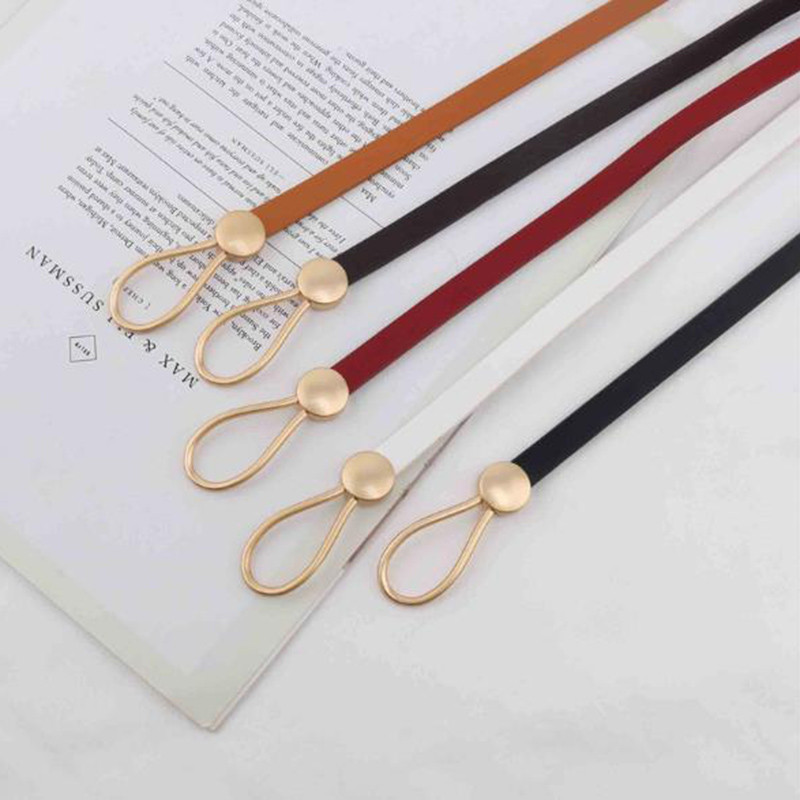 Cureaua din piele PU pentru femeie, pentru rochie, pantaloni, îmbrăcăminte, curele cu cataramă metalică, curea neagră subțire, centură de designer