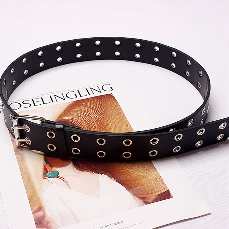 110 cm centură de femei din piele PU cataramă punk blugi de vânt stil nou Curele de femei la modă pentru pantaloni