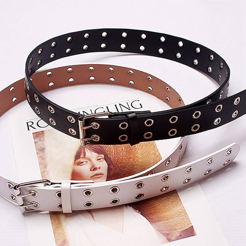 110 cm centură de femei din piele PU cataramă punk blugi de vânt stil nou Curele de femei la modă pentru pantaloni