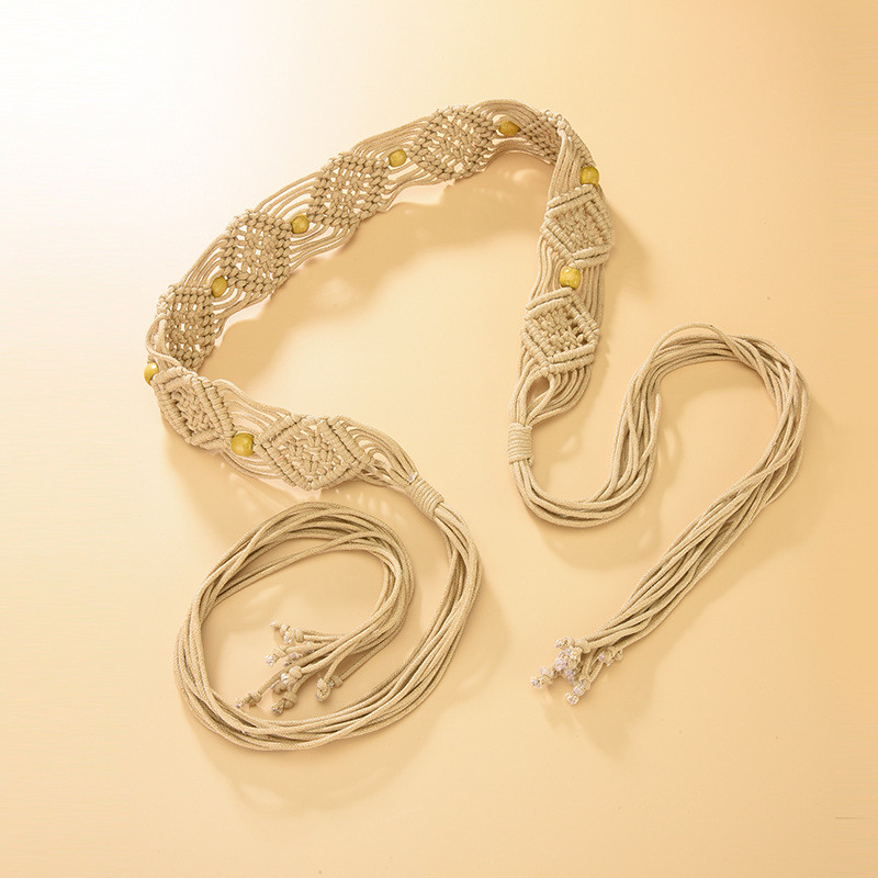 Naiste kootud tutivöö Boheemlaste tüdrukute laia vöökohaga köis kett vöörihmad kleidi jaoks vöörihma tarvikud