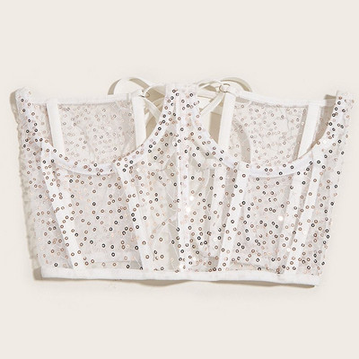 Γυναικεία ζώνη κορσέ με διάφανο διχτυωτό πούλιες Cummerbund Ψηλόμεση Harajuku Vintage See Through Waist Shaper Κορσέ