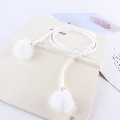 Steznik pojasevi za žene za haljinu Traka oko struka Slatka djevojka Zec Krzno Tanak čvor Konop Luksuzni dizajnerski pojas Ženski dodaci