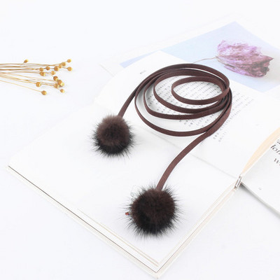 Steznik pojasevi za žene za haljinu Traka oko struka Slatka djevojka Zec Krzno Tanak čvor Konop Luksuzni dizajnerski pojas Ženski dodaci