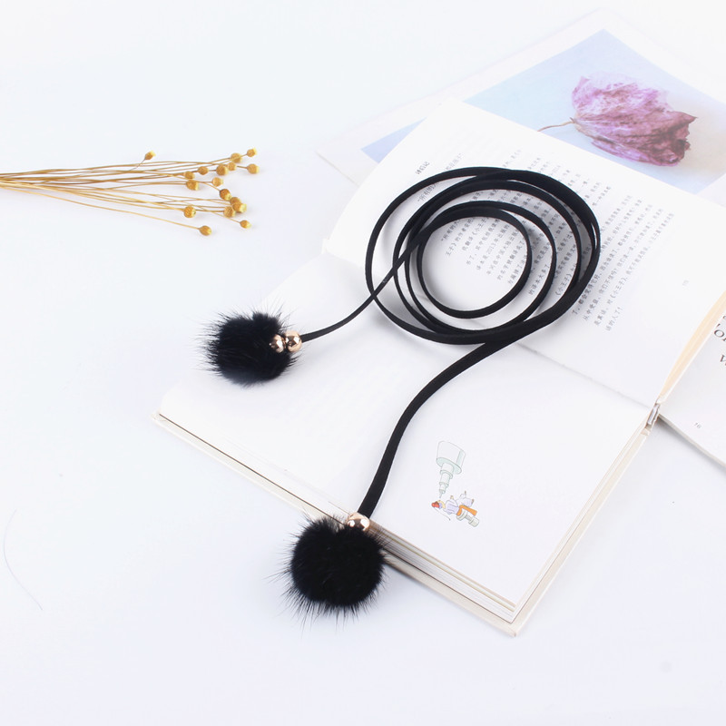 Steznik pojasevi za žene za haljinu Traka oko struka Slatka djevojka Zec Krzno Tanak čvor Konop Luksuzni dizajnerski pojas Ženski dodaci