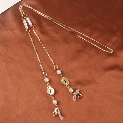 Dámske šperky Vintage srdce Akrylová perla Anti-lost okuliare retiazka krk popruh držiak šnúrka maska šnúrka