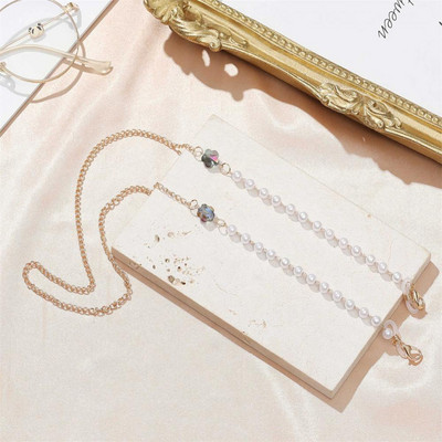 Metalni lanac za naočale 2022, modni, novi, sunčane naočale s perlama i cvjetovima, maska za masku uzicu za ženske boje, neklizajući lanac za masku