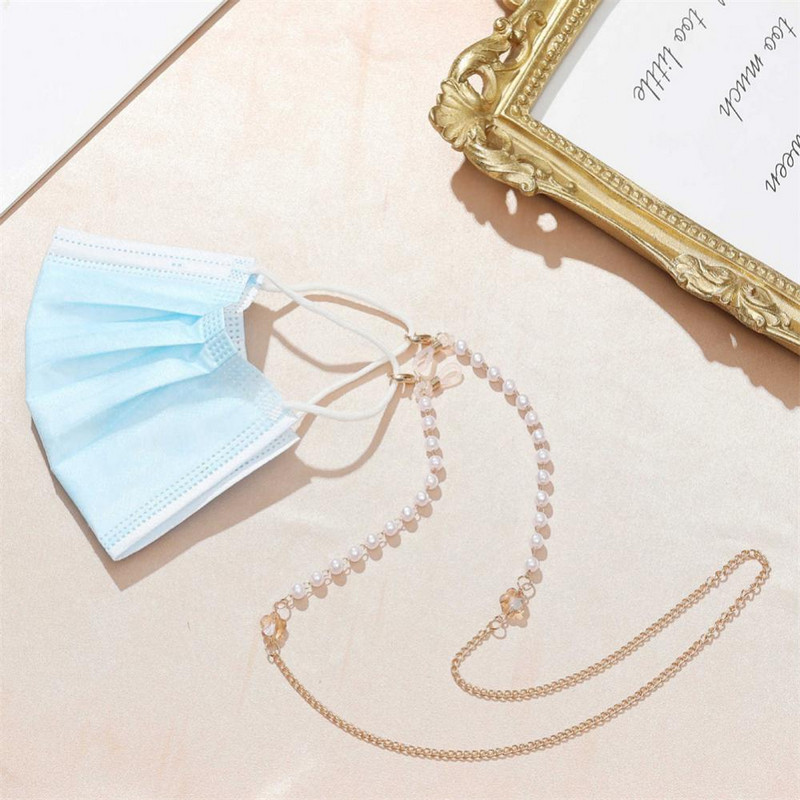 Metalni lanac za naočale 2022, modni, novi, sunčane naočale s perlama i cvjetovima, maska za masku uzicu za ženske boje, neklizajući lanac za masku