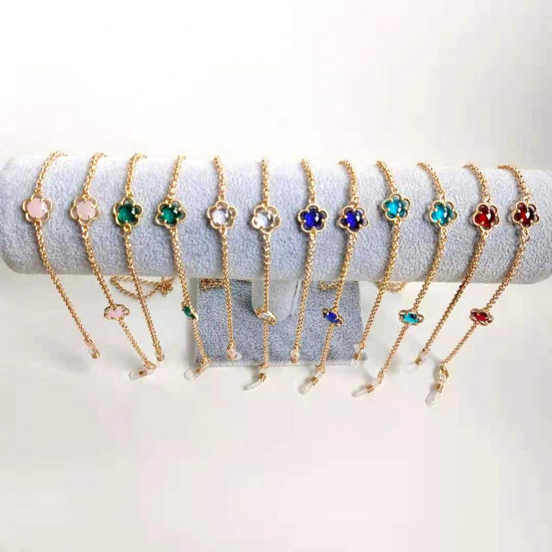 Metalni lanac za naočale 2022, modni, novi, sunčane naočale s perlama i cvjetovima, maska za masku uzicu za ženske boje, neklizajući lanac za masku