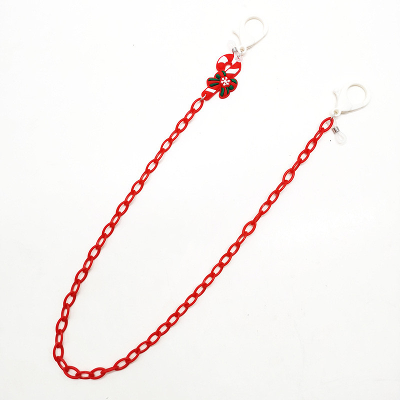 1Gb Ziemassvētku jauna radošā multfilma Ziemassvētku vecīša akrila maska Ķēdes brilles Ķēdes maska ar nokarenu ķēdes masku pret nokrišanu