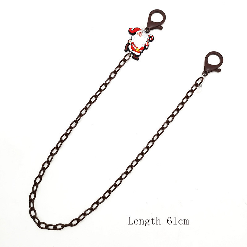 1Gb Ziemassvētku jauna radošā multfilma Ziemassvētku vecīša akrila maska Ķēdes brilles Ķēdes maska ar nokarenu ķēdes masku pret nokrišanu