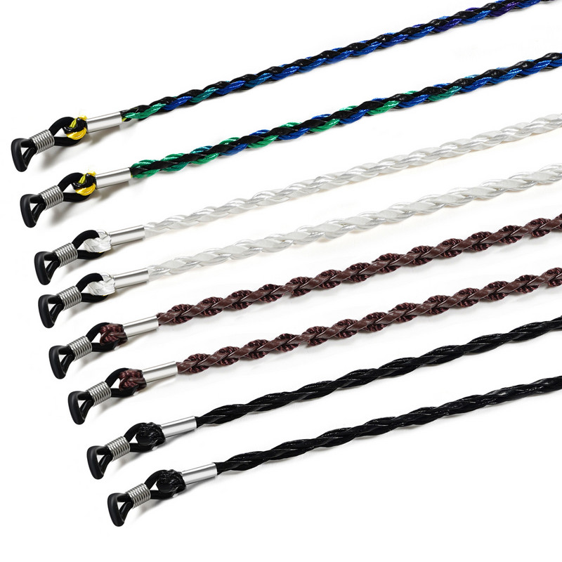 Boho kožni lančić za sunčane naočale Vintage ručno pleten PU konopac Lanac za naočale Ženska uzica Dodaci za sunčane naočale