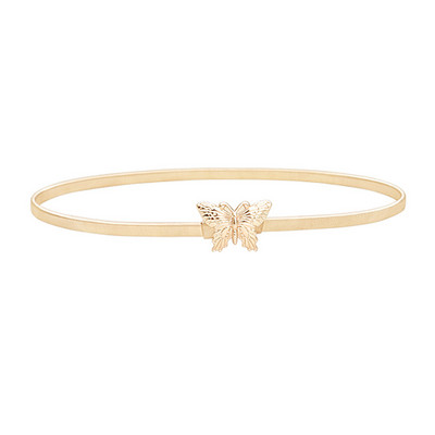 Aur, argint, aur, curele metalice pentru femei, cu cataramă fluture, centură în talie, rochie de damă, fustă elastică, subțire, subțire.