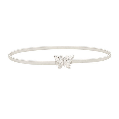 Aur, argint, aur, curele metalice pentru femei, cu cataramă fluture, centură în talie, rochie de damă, fustă elastică, subțire, subțire.