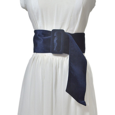 Novi ženski remen, crni 13 cm široki satenski remen s omotom na kravatu za dame, modni vjenčani pojas s pojasom, 4 boje Bg-009