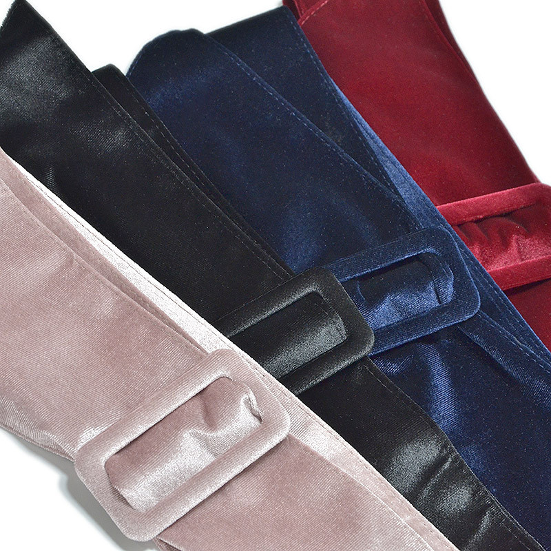 Novi ženski remen, crni 13 cm široki satenski remen s omotom na kravatu za dame, modni vjenčani pojas s pojasom, 4 boje Bg-009