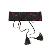 Kaklaraištis Satin Belt Fashion Moteriškas retro gėlių raštas chalatas Juosmens platus korsetas Cummer bunds kimono diržo juostelė BG-628