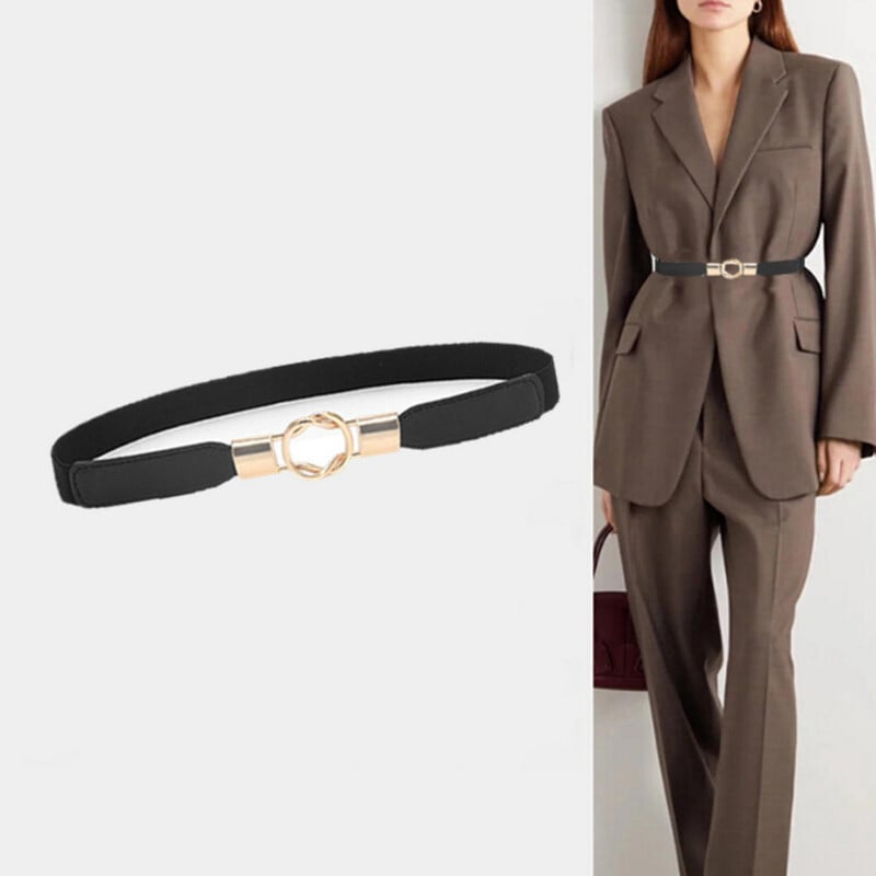 Naiste naiste vöö veniv elastne kõhn vöökoht kleit vöökoht metallist pandlaga kleit naiste naiste vöö