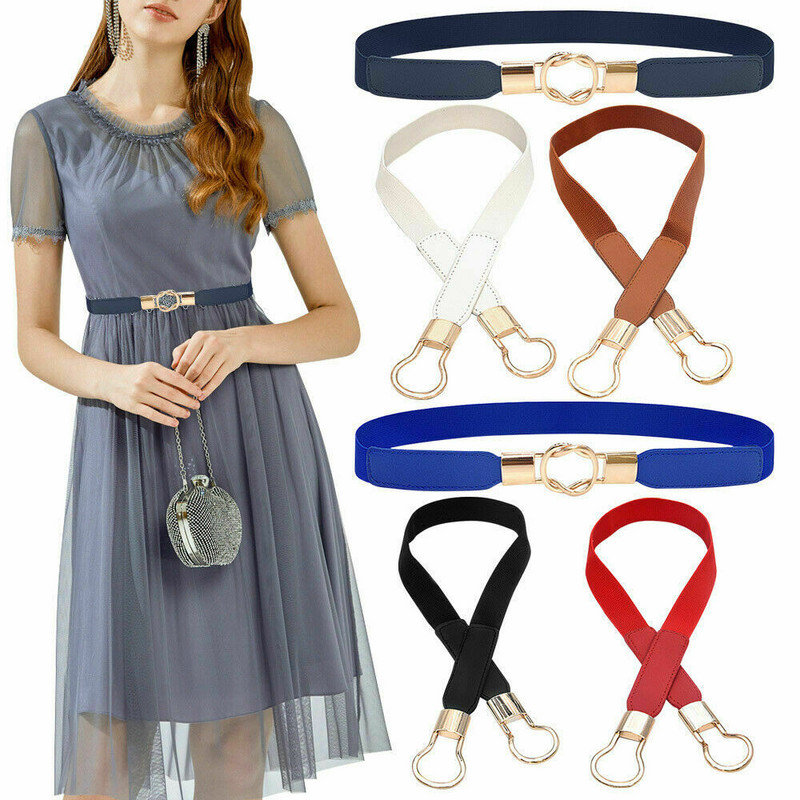 Naiste naiste vöö veniv elastne kõhn vöökoht kleit vöökoht metallist pandlaga kleit naiste naiste vöö